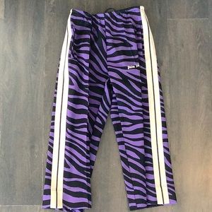 Palm Angels 2 piece jacquard zebra cropped track suit